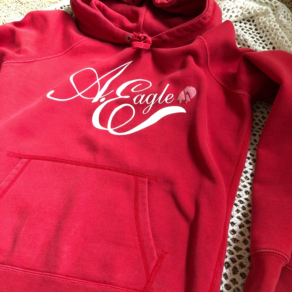 Red American Eagle Hoodie